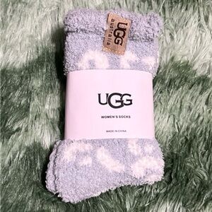 UGG Cheetah Print Fluffy Socks